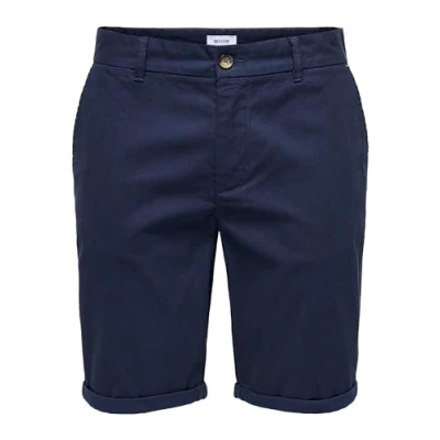 Imagen de Only &amp; Sons Normal Geschnitten Shorts, Hombre, Talla: Medium, Dark navy