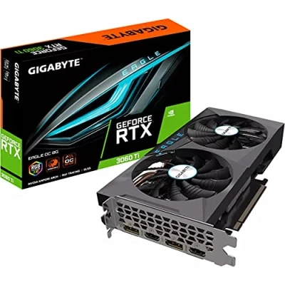 Imagen de Gigabyte Technology GeForce RTX 3060 Ti Eagle OC 8G (Rev. 2.0) NVIDIA 8 GB GDDR6 (NO VALIDO para MINERIA)