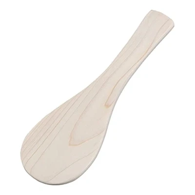 Imagen de Cuchara para servir de paletas arroz Hinoki madera estilo japonés, hecha en Japón, 16 cm ciprés japonés Cypress BSY05016