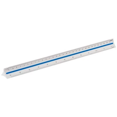 Imagen de Escala maped plastico 1:100 200 250 300 400 500 longitud 30 cm