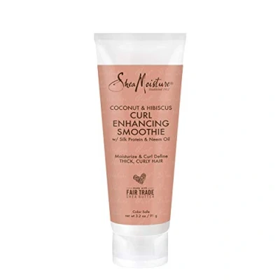 Imagen de SHEA MOISTURE Batido de coco e hibisco para mejorar los rizos mujer, crema 3.2 onzas