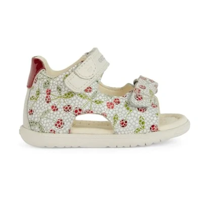 Imagen de Geox B SANDAL MACCHIA GIR, Sandalia para Bebé Niñas, OFF WHITE/RED, 18 EU
