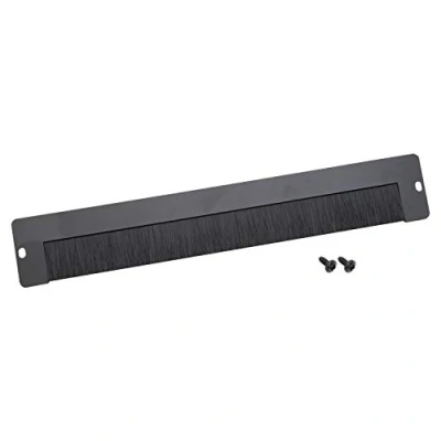 Imagen de HMF 66429 02 Pasacables con inserto de cepillo para armario servidor 19 pulgadas exterior negro