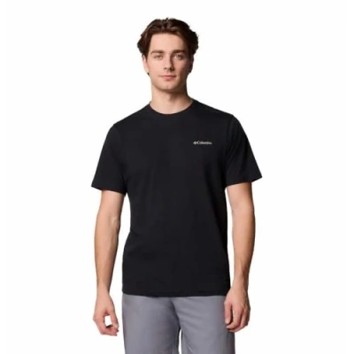 Imagen de Columbia North CASCADES Short Sleeve TEE Camiseta estampada, Hombre, Talla: Small, Black