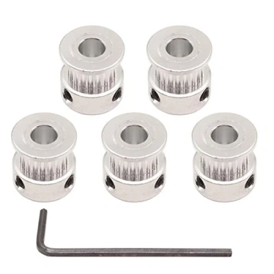Imagen de WINSINN GT2 Pulley 20 Teeth 6.35mm bore 6mm Width 20T Timing Belt Wheel Aluminum for 3D Printer (Pack of 5Pcs)