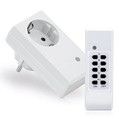Imagen de Kit de conectores controlados por radio conecto, 1 enchufe controlado y mando a distancia, 1100 vatios, blanco SA CC50686/‎CC50686