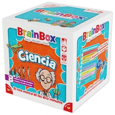 Imagen de Beezerwizzer Studio BrainBox Ciencia Juego de Cartas Memoria y Observación para Familias Niños Educativo A Partir 8 Años 1 Jugador 10 Minutos por Partida Español