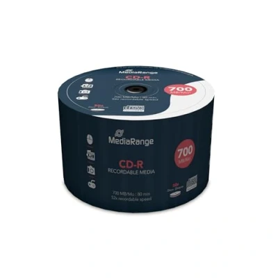 Imagen de Cd r 700mb 80min Mediarange Cake 50 52x Mr207