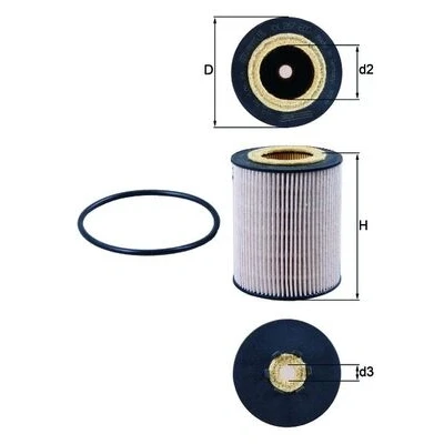 Imagen de MAHLE ORIGINAL KX 267D Filtro Combustible Cartucho filtrante