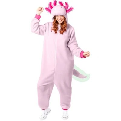 Imagen de Funidelia Disfraz de ajolote para hombre y mujer Animales adultos divertidos accesorios Fiestas, Carnaval Halloween Talla L XL Rosa