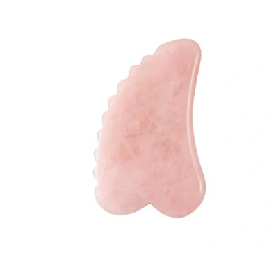 Imagen de 1pc Gua Sha Herramienta Facial Peine Borde Raspado de Cuarzo Rosa Junta con Dientes Masaje Belleza
