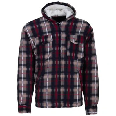 Imagen de Henry Terre chaqueta de leñador para hombre, camisa con capucha, trabajo, franela, térmica, a cuadros forrada, beige, XL