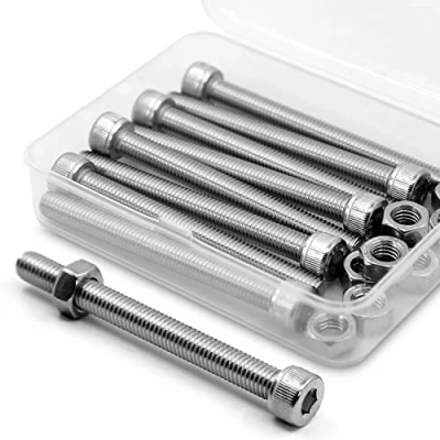 Imagen de M8 x 80 mm, 8 unidades, acero inoxidable 304, tornillos hexagonales y tuercas, de máquina