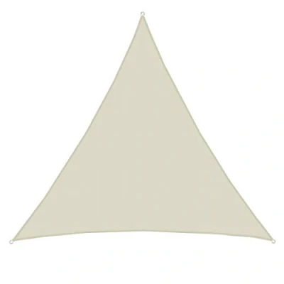 Imagen de AMANKA UPF50+ Toldo UV 7x7x7 m Triángulo Poliéster Hidrófugo Vela de Protección Solar Beige