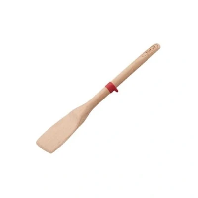 Imagen de Tefal Ingenio Wood Espátula sólida de madera con lengua silicona, materiales naturales, sin conductividad térmica, no daña sartenes ni ollas, anillo silicona para apoyar, FSC
