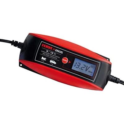 Imagen de Ferve F 2505 Cargador de baterías, Negro, Rojo