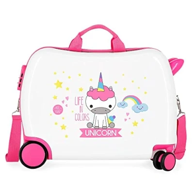 Imagen de Roll Road Little Me Maleta Infantil Multicolor 50x38x20 cms Rígida ABS Cierre combinación 34L 2,1Kgs 4 Ruedas Equipaje de Mano