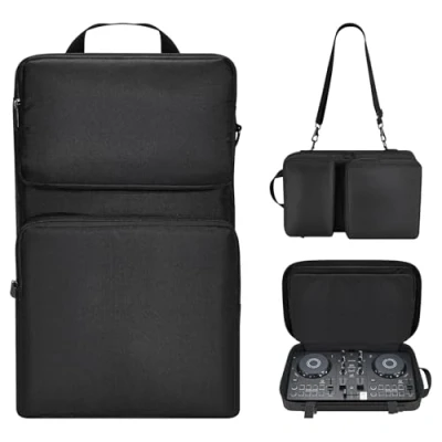 Imagen de Growalleter DJ Bolsa de Viaje para AlphaTheta DDJ FLX2, Funda Transporte Pioneer Flx2/DDJ 200/DDJ WeGO4, Protectora portátil Hercules Inpulse 200/Inpulse200 MK2