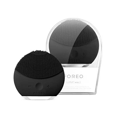 Imagen de Cepillo Limpiador Facial Foreo Luna Mini 2, Accesorio De Viaje, Masajeador Eléctrico, Skin Care Para Todo Tipo Pieles, Eléctrico Silicona, Midnight