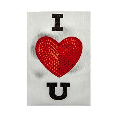 Imagen de Hallmark Tarjeta de amor aniversario Colección Signature con diseño corazón lentejuelas