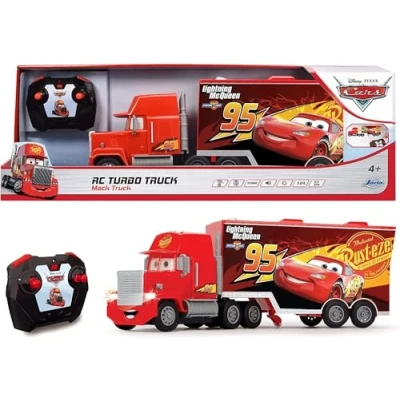 Imagen de Jada Camión MCTRUCK con radiocontrol (3 canales 2,4 GHz), luz, sonido, remolque desmontable, puerta de apertura manual,escala 1:24, 46cm (203089039)