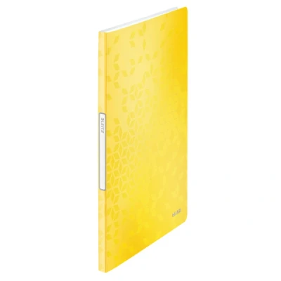 Imagen de Leitz Carpeta de Fundas A4, 20 Fundas, Capacidad para 40 Hojas, transparentes, Amarillo, Gama WOW, 46310016