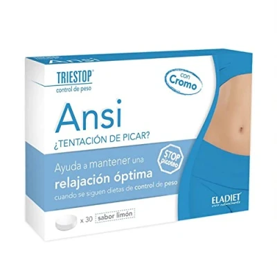 Imagen de Eladiet Complemento Alimenticio con Té Verde y Flor de Azahar Triestop Ansi 30 Comprimidos Propiedades Relajantes Ayuda a Controlar el Peso Favorece Metabolismo