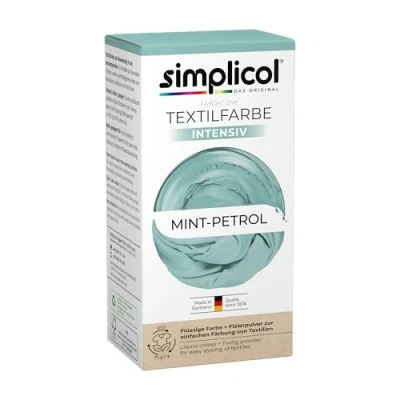 Imagen de Simplicol Tinte textil intenso, menta 1027251, fácil teñido en lavadora, paquete completo todo 1, 1
