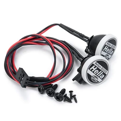 Imagen de AXspeed 2 luces LED redondas RC con cubierta para coche 1/10 TRX 4 Axial SCX10 Tamiya CC01 D90 TF2