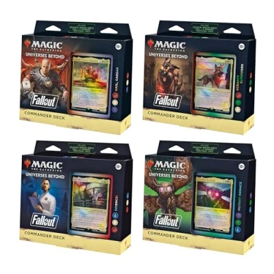 Imagen de Magic: The Gathering Fallout Commander Deck Bundle Incluye los 4 mazos (1 granizo César, 1 Scrappy Survivors, Science!, y Mutant Menace)