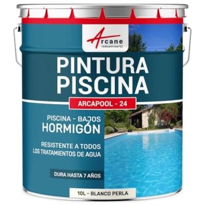 Imagen de Pintura para Piscina de Hormigón ARCAPOOL 10 L Blanco Perla RAL 1013 ARCANE INDUSTRIES