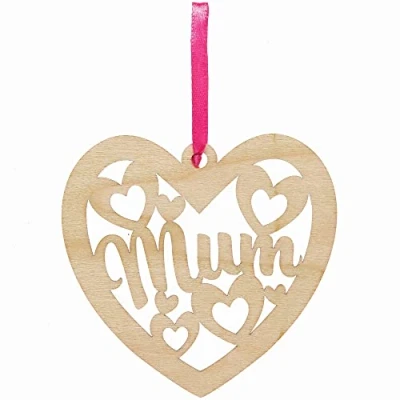 Imagen de Baker Ross Decoraciones de Madera Dia la Madre Paquete 10, Manualidades para Niños (FC437)