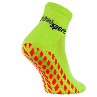 Imagen de Rainbow Socks Hombre Mujer Calcetines Antideslizantes de Deporte 1 Par Verde Talla 36 38