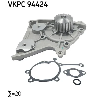 Imagen de SKF VKPC 94424 Bomba de agua 20 con juntas Metal para accionamiento correa trapecial KIA: Sportage I, MAZDA: 626 III Hatchback