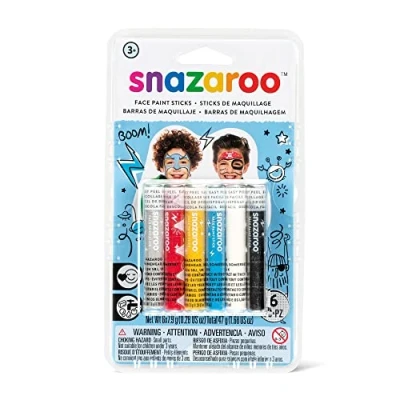 Imagen de Snazaroo Barras de pintura facial para chicos, set 6