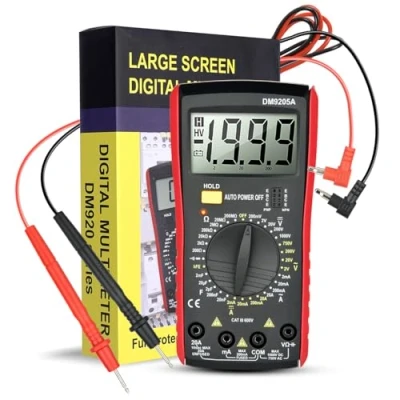 Imagen de Multímetro Digital de 2000 Cuentas, Voltímetro, Tester, Capacidad Medición, Resistencia, Corriente CA y CC, Voltaje Diodos, Transistores