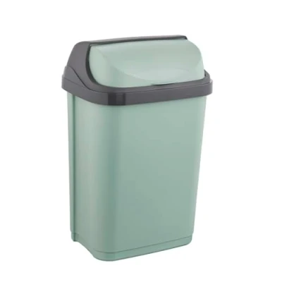 Imagen de keeeper Papelera con tapa 10 l Verde nórdico 25,5x19x39 gama Rasmus