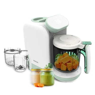 Imagen de Cecotec Robot de Cocina Bebé, Procesador Alimentos Nana BabyCare FoodProcessor. Hierve, Tritura, Esteriliza y Calienta Biberones, sin BPA, Apto para Frutas, Verduras Carnes, Incluye Recetario