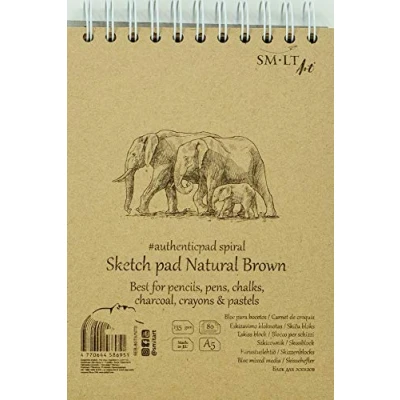 Imagen de SM.LT 5eb de 80ts/NTB Papel Kraft, 80 hojas, A5, 135 gsm, color marrón