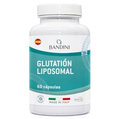 Imagen de Bandini® Glutatión Liposomal 60 Cápsulas Veganas L Setria Alta Dosis, Absorción y Biodisponibilidad Glutathione Reducido Bioactivo Antioxidante Antienvejecimiento Libre de OMG
