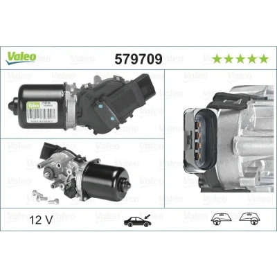 Imagen de VALEO 579709 Motor del Limpiaparabrisas 12 delante para dirección izquierda/derecha ORIGINAL PART AUDI: A2