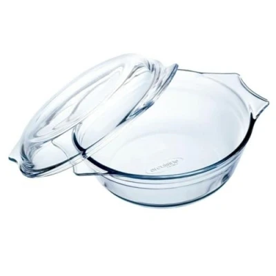 Imagen de Ôcuisine Classic Cacerola redonda de vidrio, color transparente, 25,7 x 11,9 21,1 cm, 1 L