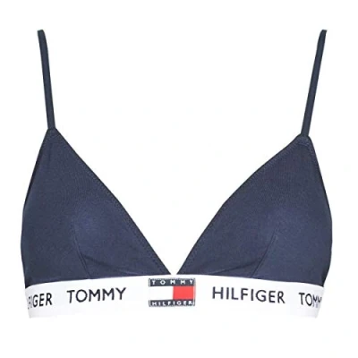 Imagen de Tommy Hilfiger Sujetador Triangular Elástico para Mujer, Azul (Navy Blazer), S