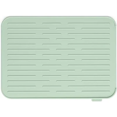 Imagen de Brabantia Sinkside Alfombrilla Secaplatos de Silicona con Borde Accesorio Cocina Plegable Fácil Limpiar Escurreplatos Verde (Jade Verde) 33 x 44 1 cm