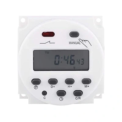 Imagen de Interruptor Programable + Akozon Temporizador Digital CD Semanal Microordenador de Tiempo (24V)