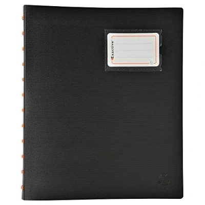 Imagen de Exacompta 86434E Carpeta de 40 fundas con anillas, A4, color negro