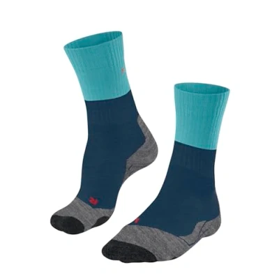 Imagen de FALKE TK2 Explore W SO lana hilo funcional anti ampollas gruesa 1 par, Calcetines para correr Mujer, Azul Blue Pond 6598, 35 36