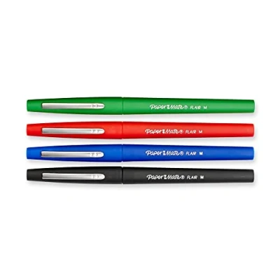 Imagen de PAPER MATE® Flair Bolígrafos de fibra con capuchón, M, 4 unidades, unidades