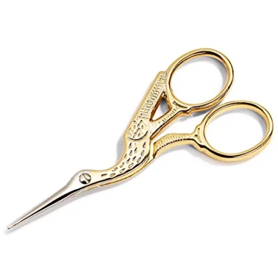 Imagen de Prym 611445 Tijera de bordas cigueña 9cm Dorado 1pz Bordar, Acero, Oro, 9 cm