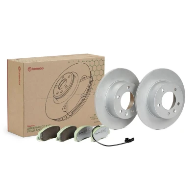 Imagen de BREMBO KT 10 035 Kit de discos y pastillas freno macizo sin accesorios con tornillos contacto avisador desgaste